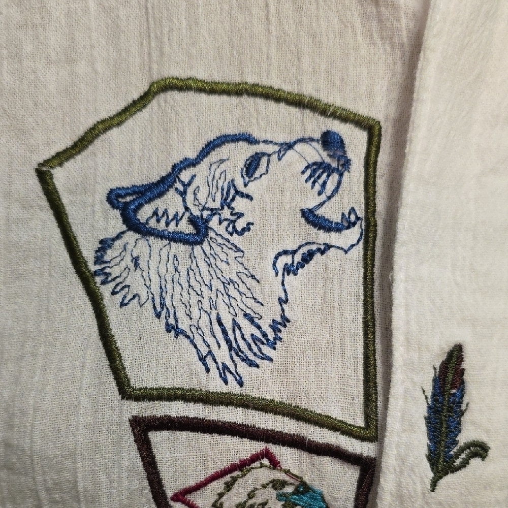 Embroidered White Button Down Shirt - Picture 5 of 12
